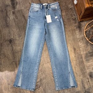 Vervet Light Blue Flare Jeans for Women, Size 25